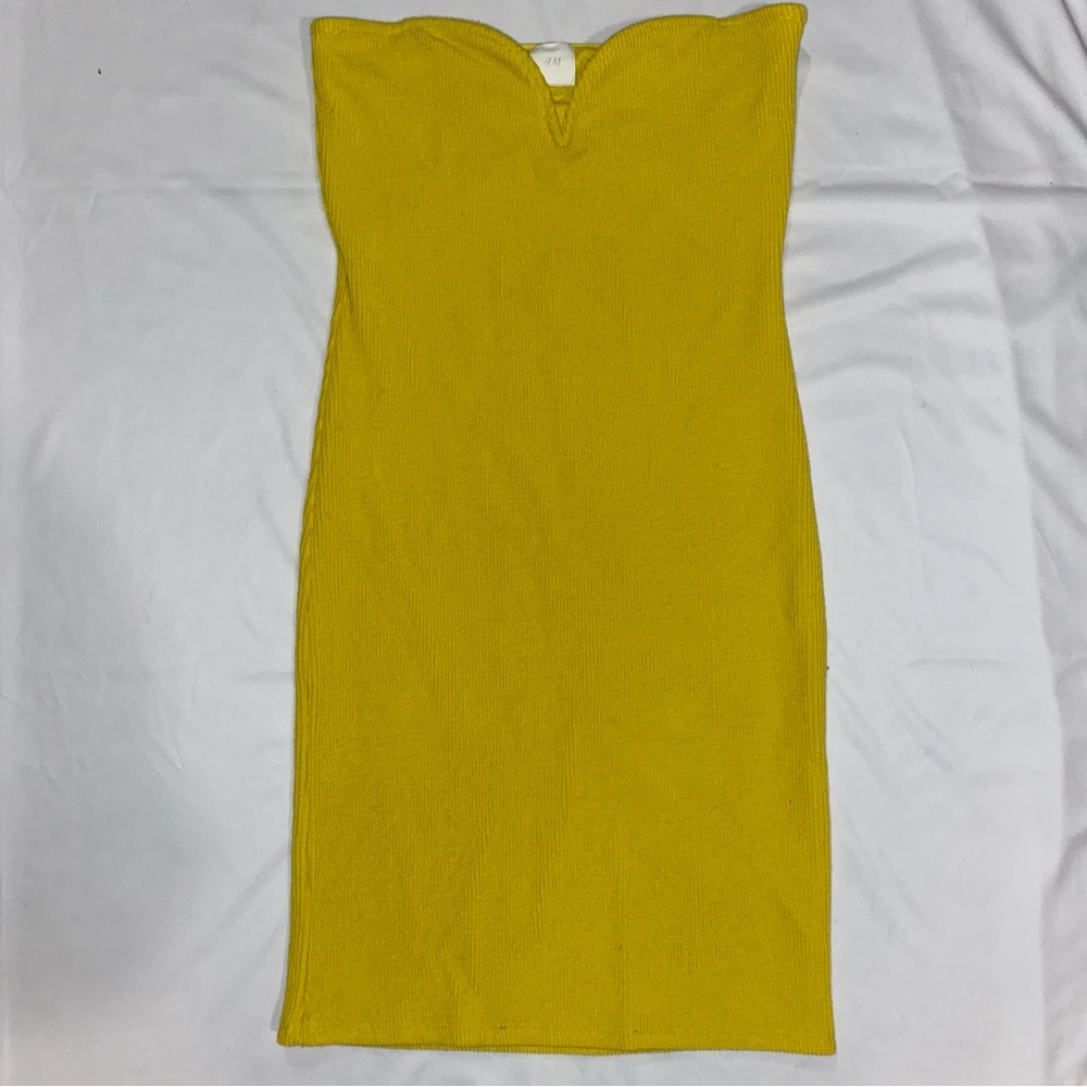 NEW: H&M Yellow Terry Cloth Tube Dress